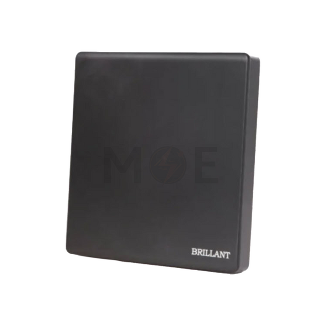 Brilliant Silent Axial Exhaust Fan with Decorative Front panel Square (10cm / 4") 12W Black | APC10B شفاط حمام بلاستيك صامت ديكور مربع  اسود