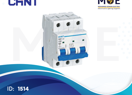 Chint MCB EB C 3kA 3P 50A | 135284-186353 | دجنتور كهرباء ثلاثة فاز