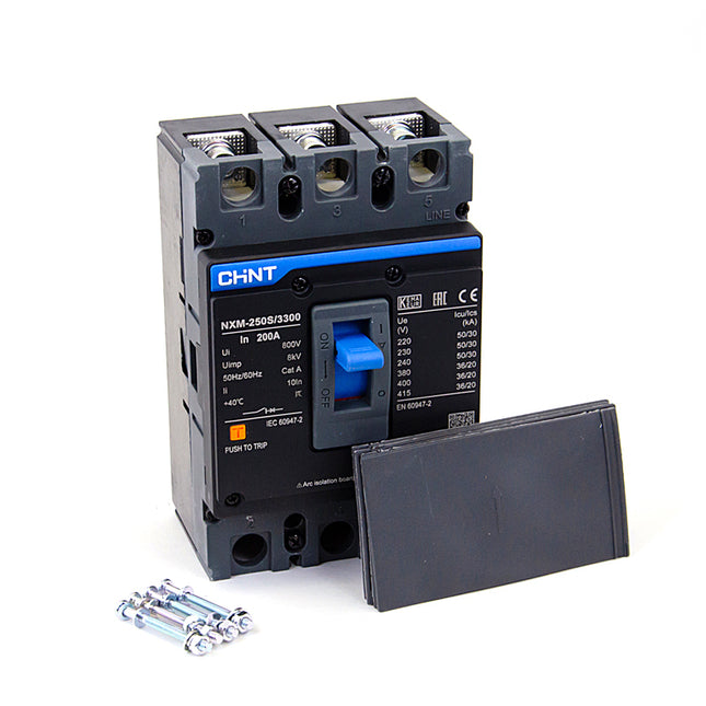 Chint MCCB NXM-250S/3300 3P 200A Fix | 131367 دجنتور صناعي 3 فاز
