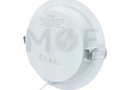 Ecolink LED DownLightPanel Light White Flush Circular Spot CoolWhite 4000K 1900Lm 20cm 24W  929003282037 EDL 190