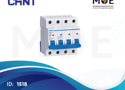 Chint MCB EB C 3kA 4P 16A | 135324-186404 | دجنتور كهرباء ثلاثة فاز مع نتر - قاطع كهربائي رباعي