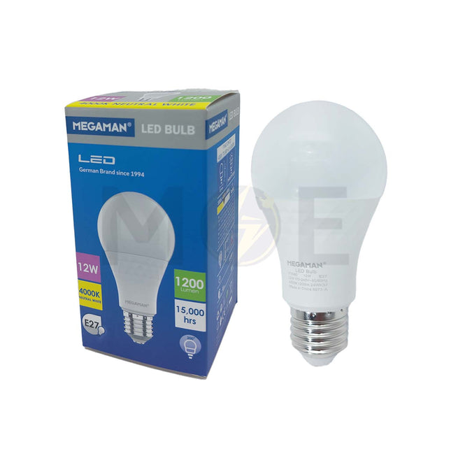 Megaman A60 LED Lamp Bulb Coolwhite E27 12W 1200Lm | YTA60X3