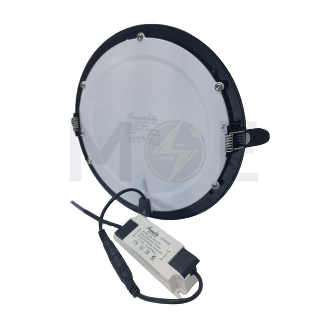 Greenlite LED Downlight/ Panel Light  Black Ceiling Flush Mounted Circular Warmwhite 20.5cm 23W | GR-812