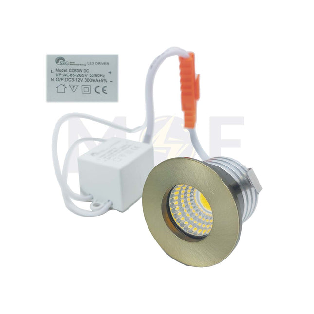 SEG LED Pin DownLightPanel Light Bronze Flush Circular Spot Warmwhite 3cm 5W