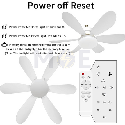 SEG LED Lamp Bulb with Ceiling Fan Daylight, Warmwhite, Coolwhite 6 Blades E27 40W | SEQB40W