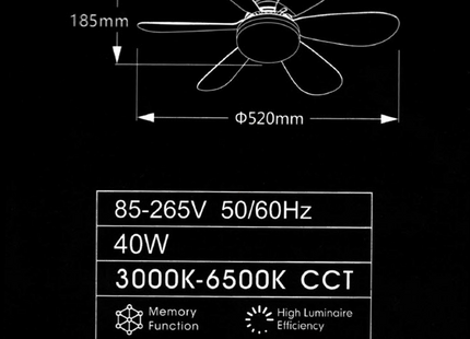 SEG LED Lamp Bulb with Ceiling Fan Daylight, Warmwhite, Coolwhite 6 Blades E27 40W | SEQB40W