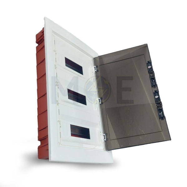 Cetinkaya IP40 Plastic Flush Distribution Board Smoked Door (305x544x87mm) 3Rx12mod. 36mod. | CP 10936