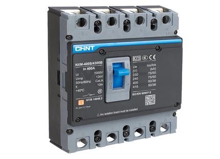 Chint MCCB NXM-400S/4300B 4P 400A Fix | 844367 دجنتور صناعي رباعي (3 فاز مع نتر)