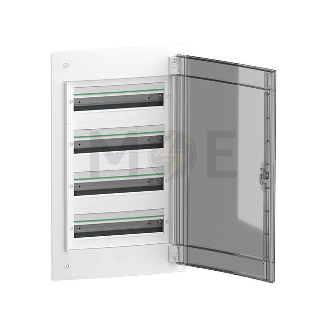 Schneider PrismaSeT IP40 Plastic Flush Distribution Board Smoked Door (486x810x137.5mm) 4Rx18module 72module | LVSXP418