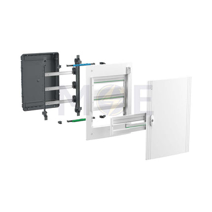 Schneider PrismaSeT IP40 Plastic Flush Distribution Board Smoked Door (486x810x137.5mm) 4Rx18module 72module | LVSXP418