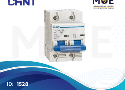 Chint MCCB DZ158-100/63A/2P 10KA | 134016 | دجنتور صناعي على سكة