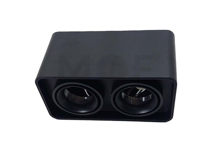 Onlex Double Downlight Spotlight Frame Black Surface Adjustable Rectangular 2xGU10 19.5x10x10cm