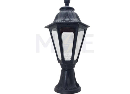 Fumagalli Hexagonal Lantern with clear panels MINILOT/RUT Black E27 53cm  | E26.111.000.AXE27