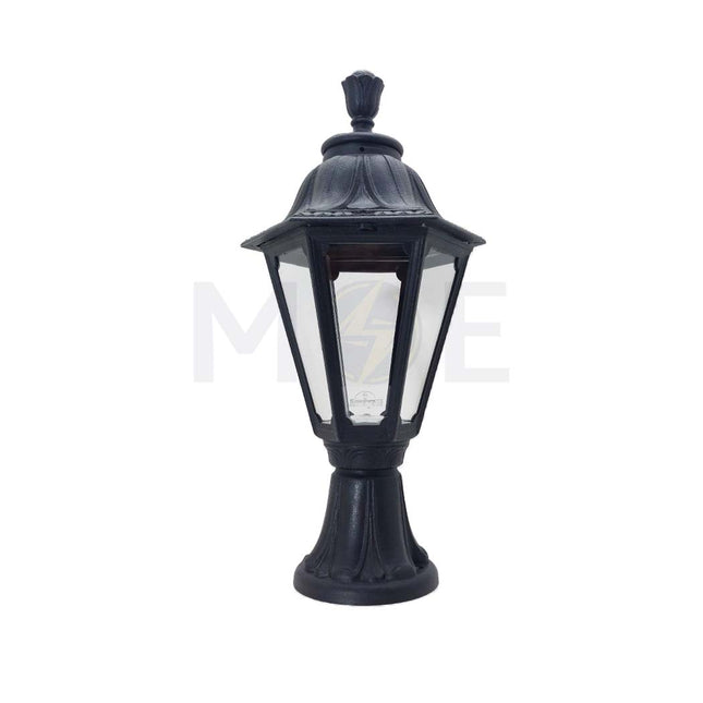 Fumagalli Hexagonal Lantern with clear panels MINILOT/RUT Black E27 53cm  | E26.111.000.AXE27