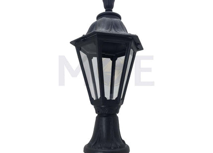 Fumagalli Hexagonal Lantern with clear panels MINILOT/RUT Black E27 53cm  | E26.111.000.AXE27
