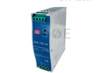 WIV Din Rail Power Supply Unit AC to DC 24V 120W 5A | EDR-120-24