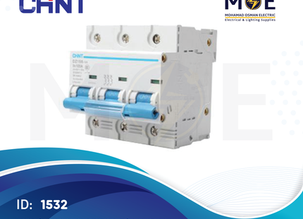 Chint MCCB (DZ158-100 / DZ158-125 ) 80A 3P 10KA | 134020-158095 | دجنتور صناعي على سكة