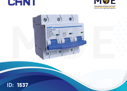 Chint MCCB (DZ158-100/DZ158-125) 125A 3P 10KA | 134027-158109 | دجنتور صناعي على سكة