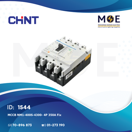 Chint MCCB NM1-400S/4300/ 4P 400A Fix | 121063