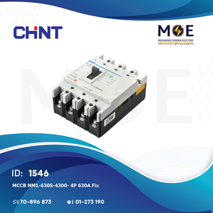 Chint MCCB NM1-630S/4300/ 4P 630A Fix | 121077