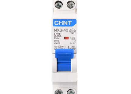 Chint MCB 4.5kA 1P+N C 20A DPN | NXB-40 DPN دجنتور