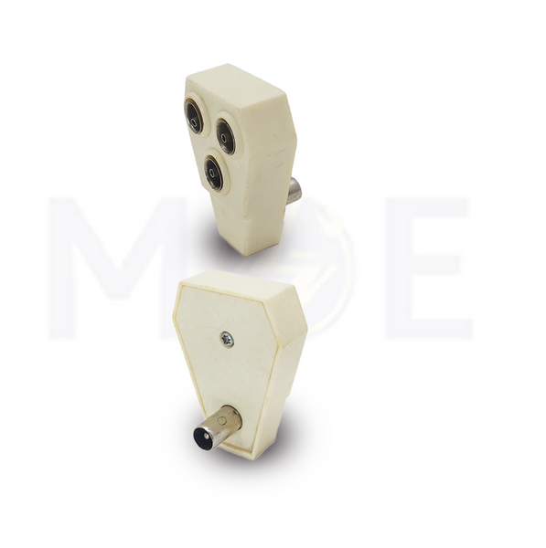 Coaxial TV antenna signal Splitter 1x IEC Male (plugs) to 3x IEC Female (socket) 2-Way