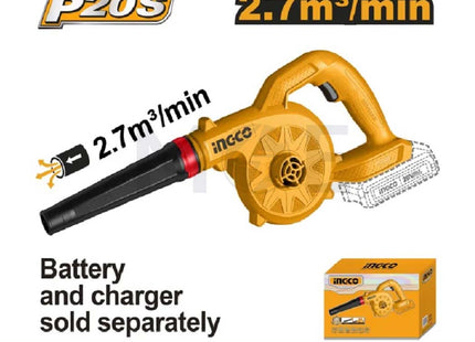 INGCO Cordless Air Blower 20V 18000rpm 2.7m³/min | CABLI2078