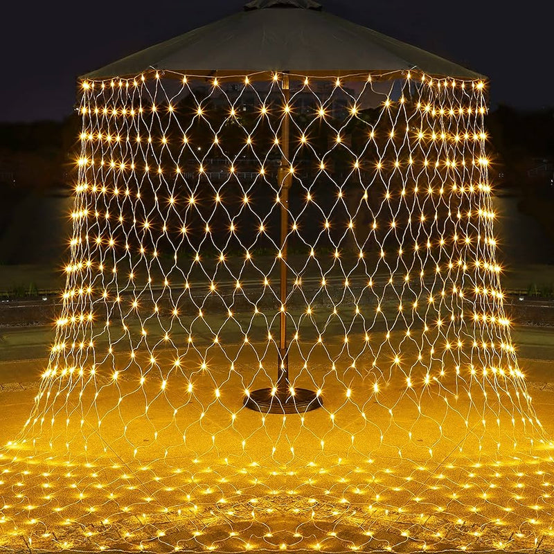 LED Mini Christmas Net Mesh Light Warm White 2×3m 144 LEDs 220V ...