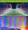 LED Mini Christmas Net Mesh String light RGB With Mini Controller 2x3mt 144L 220V