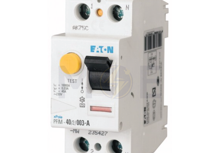 EATON RCCB AC-Type 25A 2P 300mA | mRCM-25/2/03 | دجنتور ديفرنسيال حماية مزدوجة - قاطع دفرنسيال مع حماية من الحمل الزائد