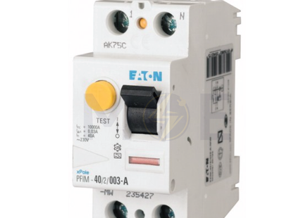 EATON RCCB AC-Type 40A 2P 300mA | mRCM-40/2/03 | دجنتور ديفرنسيال حماية مزدوجة - قاطع دفرنسيال مع حماية من الحمل الزائد