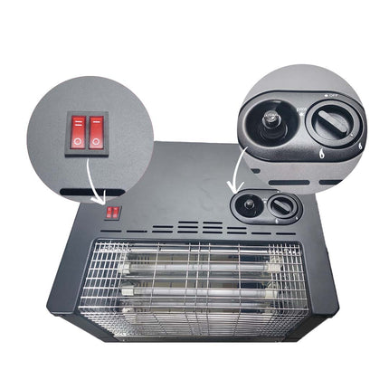 Rama Quartz Electric & Gas Heater 1200W (3x400W) | CZE-HQ201
