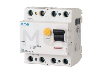 EATON RCCB AC-Type 25A 4P 30mA | mRCM-25/4/003 | دجنتور ديفرنسيال حماية مزدوجة - قاطع دفرنسيال مع حماية من الحمل الزائد