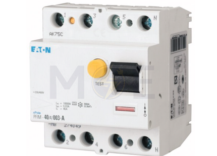 EATON RCCB AC-Type 40A 4P 30mA | mRCM-40/4/003 | دجنتور ديفرنسيال حماية مزدوجة - قاطع دفرنسيال مع حماية من الحمل الزائد