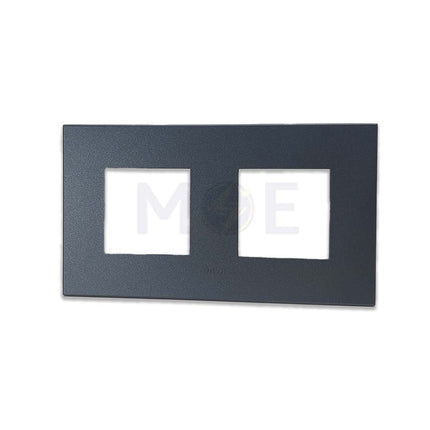 Orva /Legrand Cover Plate Black Square Double 4mod. (2x2mod.) | MSF40000-290