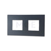 Orva /Legrand Cover Plate Black Square Double 4mod. (2x2mod.) | MSF40000-290