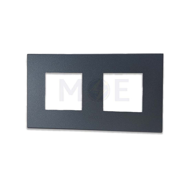 Orva /Legrand Cover Plate Black Square Double 4mod. (2x2mod.) | MSF40000-290
