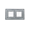Orva /Legrand Cover Plate Black Square Double 4mod. (2x2mod.) | MSF40000-290