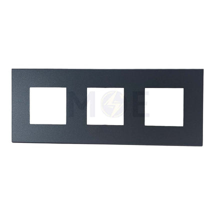 Orva /Legrand Cover Plate Black Square Triple 6mod. (3x2mod.) | MSF60000-290