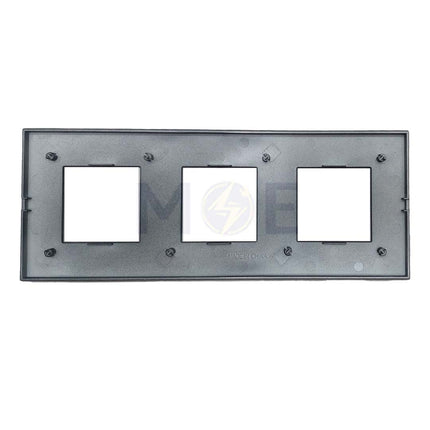 Orva /Legrand Cover Plate Black Square Triple 6mod. (3x2mod.) | MSF60000-290