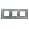 Orva /Legrand Cover Plate Black Square Triple 6mod. (3x2mod.) | MSF60000-290
