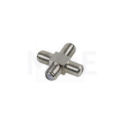 Coaxial Adapter F-Type Female X4 | Quadruple Coupler 4-Way signal splitter | F-514