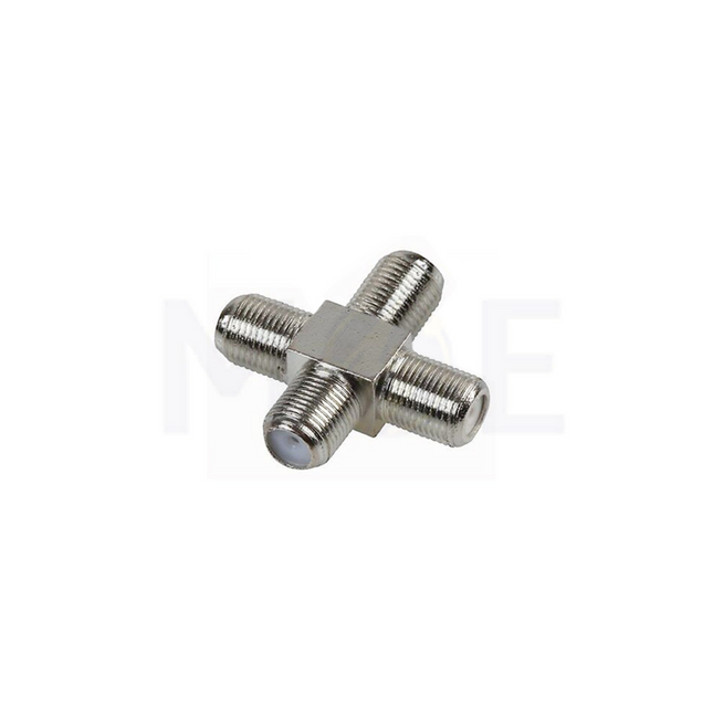Coaxial Adapter F-Type Female X4 | Quadruple Coupler 4-Way signal splitter | F-514