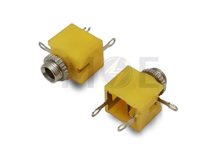 3.5mm Mono Female Jack Socket Chassis Mount Plastic | JR3062A  فيشة اوديو انتاية بلاستيك تلحيم على شاسي