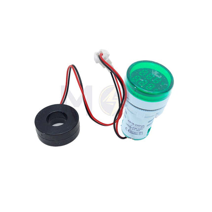 Amp & Votmeter signal lamp Volt/Ampere Green 60-500V 0-100A AC 22mm | AD16-22DVA