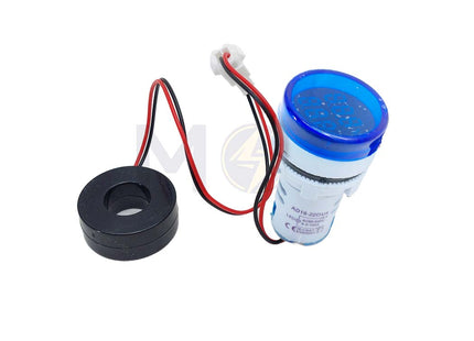 Amp & Votmeter signal lamp Volt/Ampere Blue 60-500V 0-100A AC 22mm | AD16-22DVA