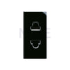 Ave Allumia Euro American Standard Socket Outlet Shuttered Black 2P 16A 4/4.8mm | 442033S