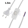 16276-Single P Lamp Cord with Switch and Plug White 1.5mt 90+60cm شريط لمبدير مع فيش و مفتاح خط واحد ابيض(1)