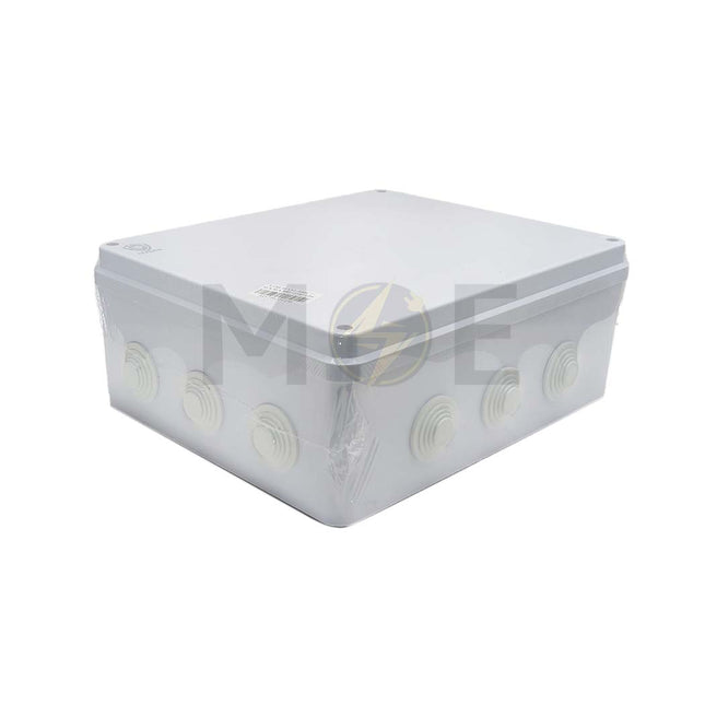 Leader IP65 Surface Distribution Mounting Box Square with Cable Gland IP65 12Holes 300x250x120mm | RAM-400C7
