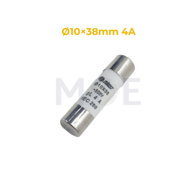 Orient Ceramic Tube Fuse Ø10×38mm 4A 500V AC gL فيوز بورسلين